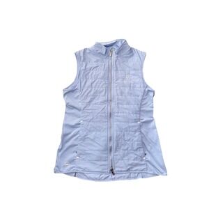 Peter Millar Full Zip Fuse Hybrid Baby Blue East Lake Quilted Vest Ladies Small